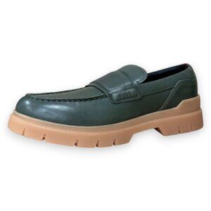 HUGO | Shoes | Hugo Mens Green Back Pulltab Round Toe Laceup 